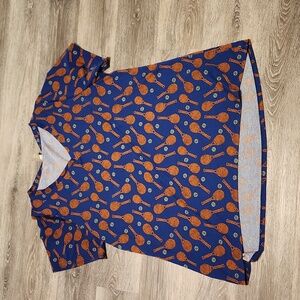 LulaRoe tennis print Christy tee 3X